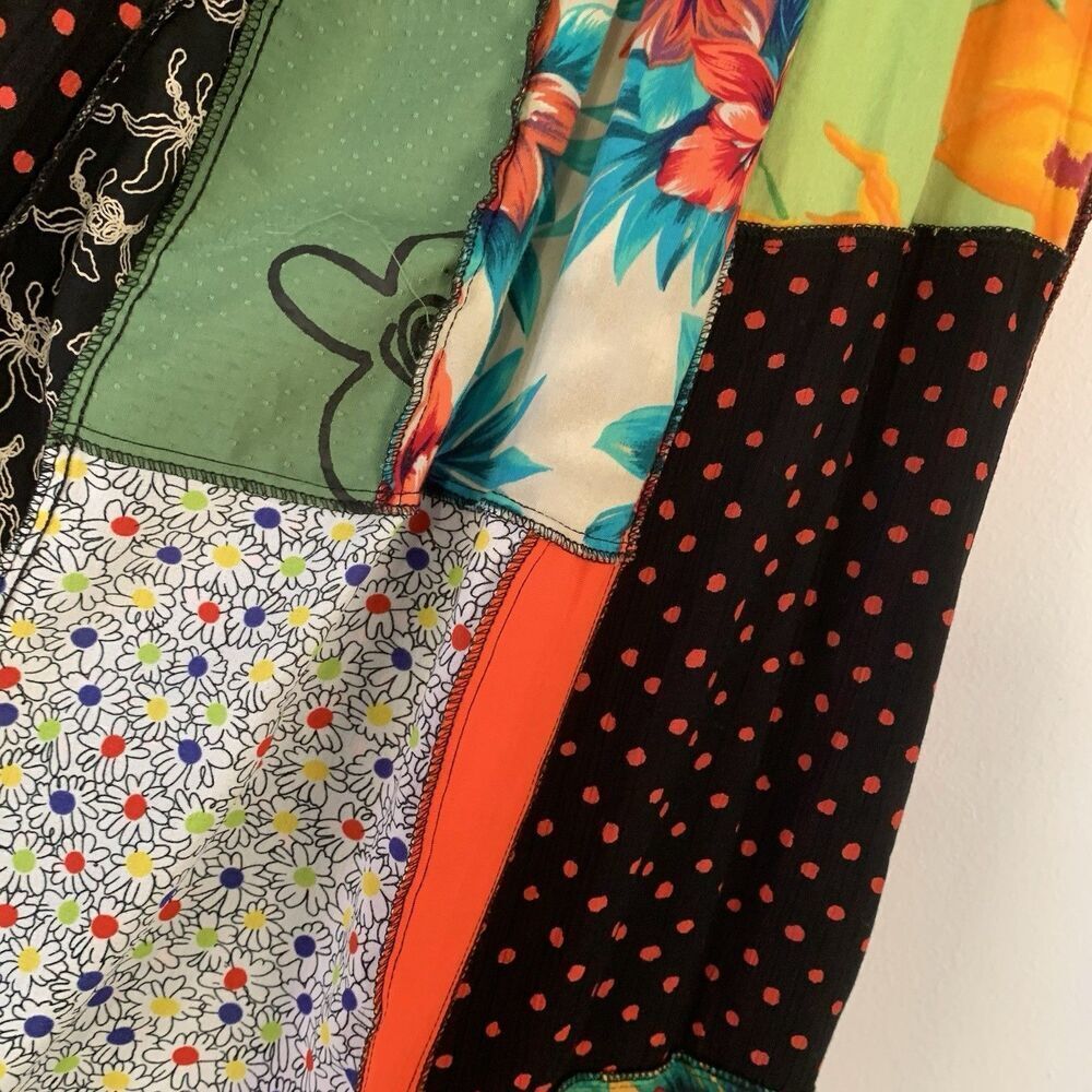 Staley Gretzinger Patchwork Maxi Skirt Boho Cottagecore Colorful Elastic Waist - Picture 4 of 9